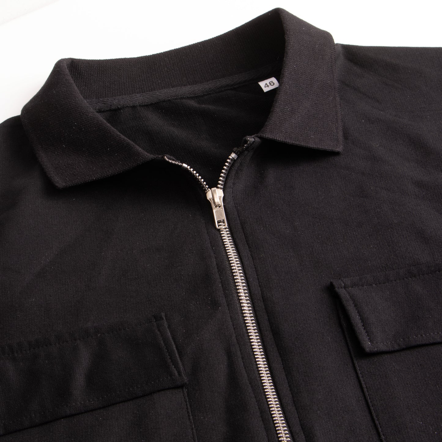 Drop Shoulder Zipper Jacket with Pockets